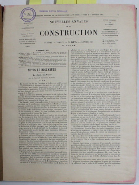 NOUVELLES ANNALES DE LA CONSTRUCTION , COLIGAT DE 13 NUMERE DISPARATE , APARUTE IAN. 1903 -  MARTIE.1911