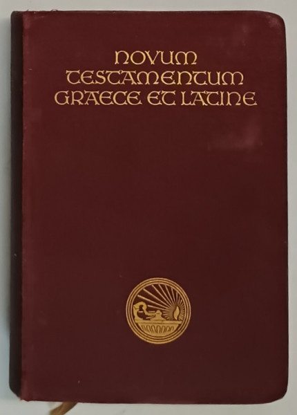 NOVUM TESTAMENTUM GRAECE ET LATINE , EDITIE BILINGVA  GREACA - LATINA ,  1932 , TIPARIT LA STUTTGART PE HARTIE DE BIBLIE