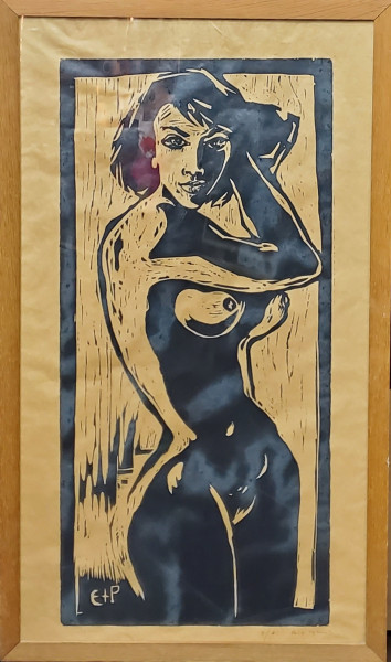 Nud Feminin - Linogravura