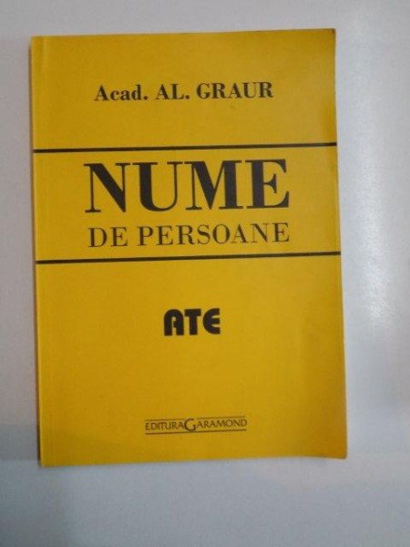 NUME DE PERSOANE de AL. GRAUR