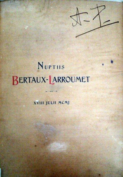 NUPTIIS BERTAUX LARROUMET 