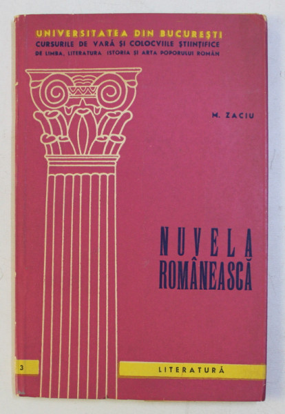 NUVELA ROMANEASCA de MIRCEA ZACIU , 1965