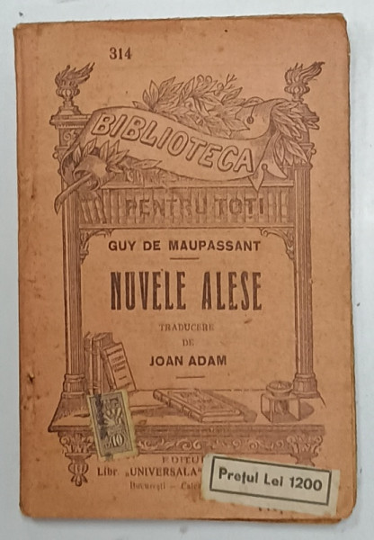 NUVELE ALESE de GUY DE MAUPASSANT 1924