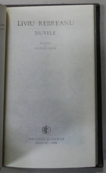 NUVELE de LIVIU REBREANU , 1978