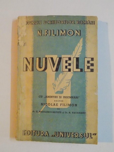 NUVELE. NENOROCIRILE UNUI SLUJNICAR SI MATTEO CIPRIANI de N. FILIMON , 1942