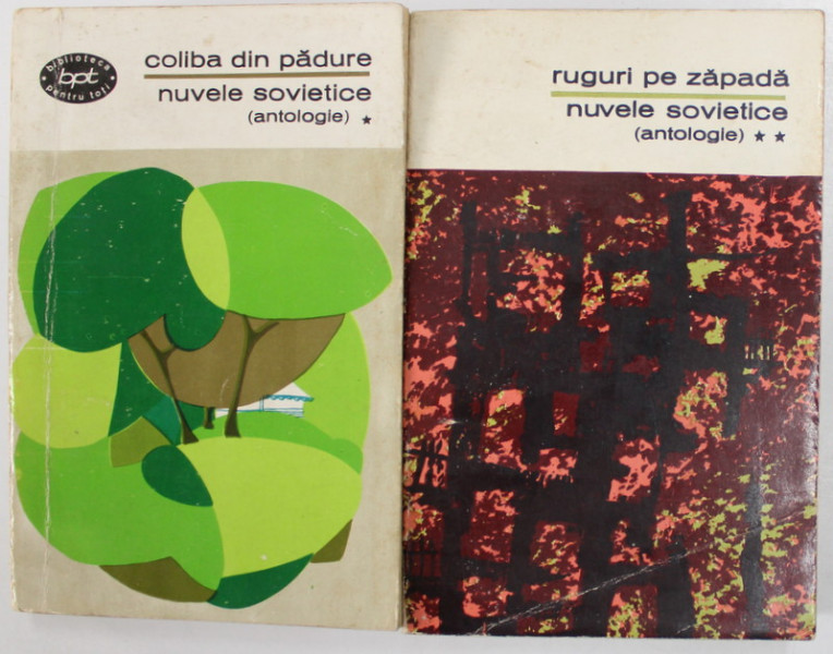 NUVELE SOVIETICE , ANTOLOGIE , VOLUMELE I - II , 1965 , COPERTA BROSATA ,