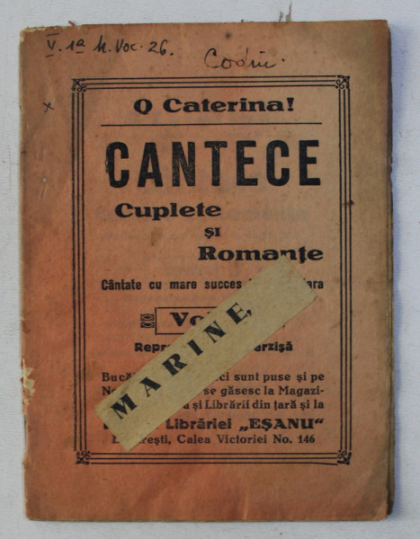 O CATERINCA ! CANTECE CUPLETE SI ROMANTE VOL. IV