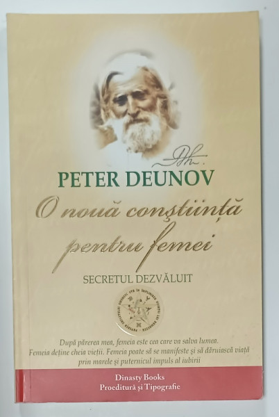 O NOUA CONSTIINTA PENTRU FEMEI , SECRETUL DEZVALUIT de PETER DEUNOV , 2020
