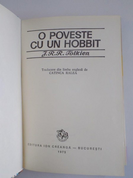 O POVESTE CU UN HOBBIT de J.R.R TOLKIEN 1975