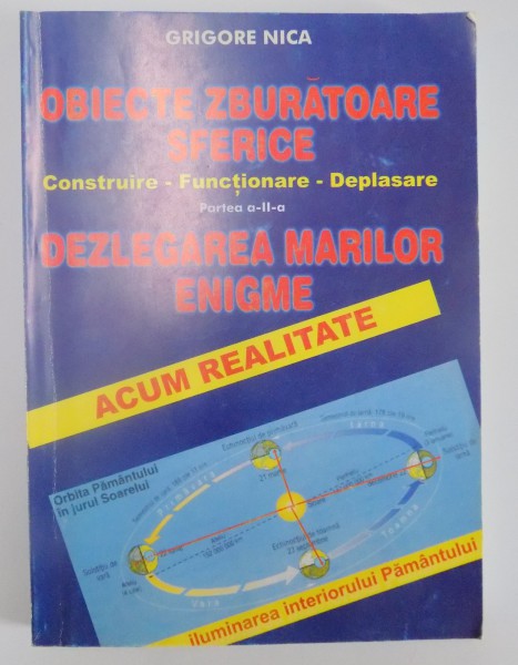 OBIECTE ZBURATOARE SFERICE , CONSTRUIRE - FUNCTIONARE DEPLASARE , ACUM REALITATE , PARTEA A II A : DEZLEGAREA MARILOR ENIGME de GRIGORE NICA , 2002