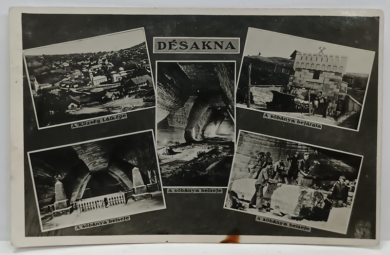 OCNA DEJULUI ( DESANKA  ) , MONTAJ FOTO CU PATRU VEDERI DIN MINA si O VEDERE GENERALA , CARTE POSTALA , 1943