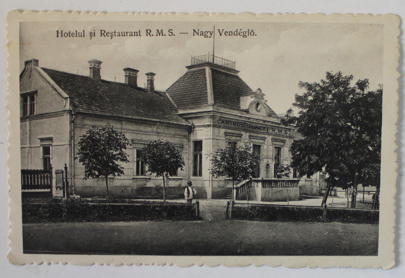 OCNA MURES ( UIOARA )  , HOTEL SI RESTAURANT R.M.S. , CARTE POSTALA ILUSTRATA , 1934