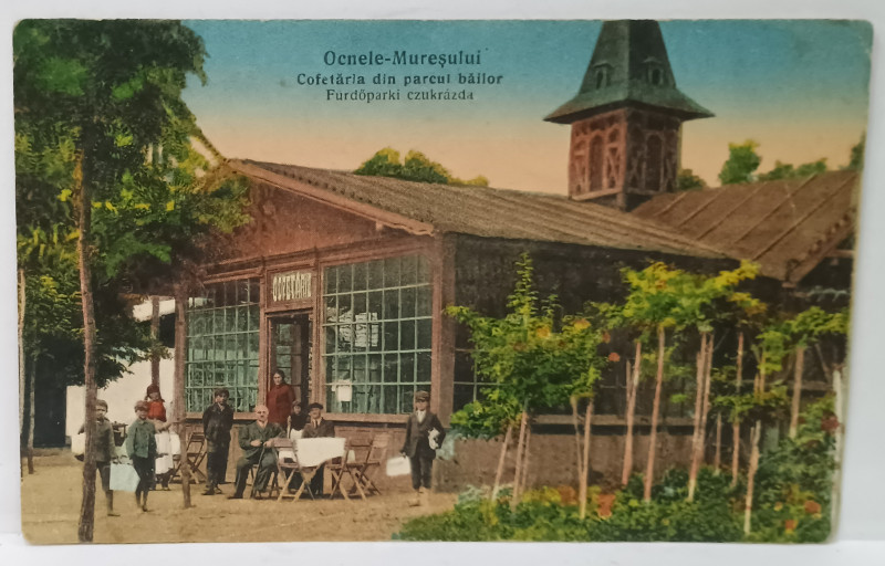 OCNELE - MURESULUI , COFETARIA DIN PARCUL BAILOR , CARTE POSTALA , 1931