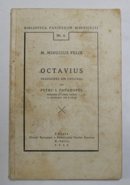OCTAVIUS de M. MINUCIUS FELIX  1936