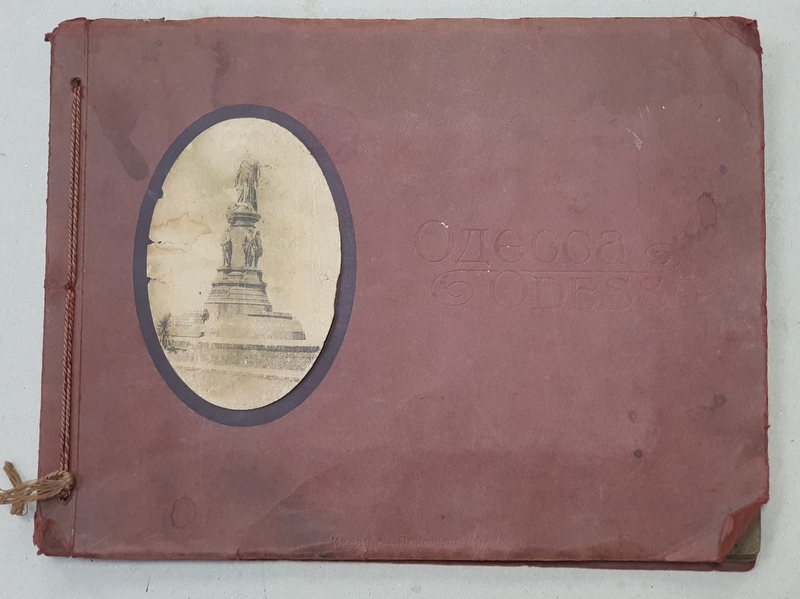 ODESSA  - ALBUM CU FOTOGRAFII , EXPLICATII IN RUSA SI FRANCEZA , CCA . 1900