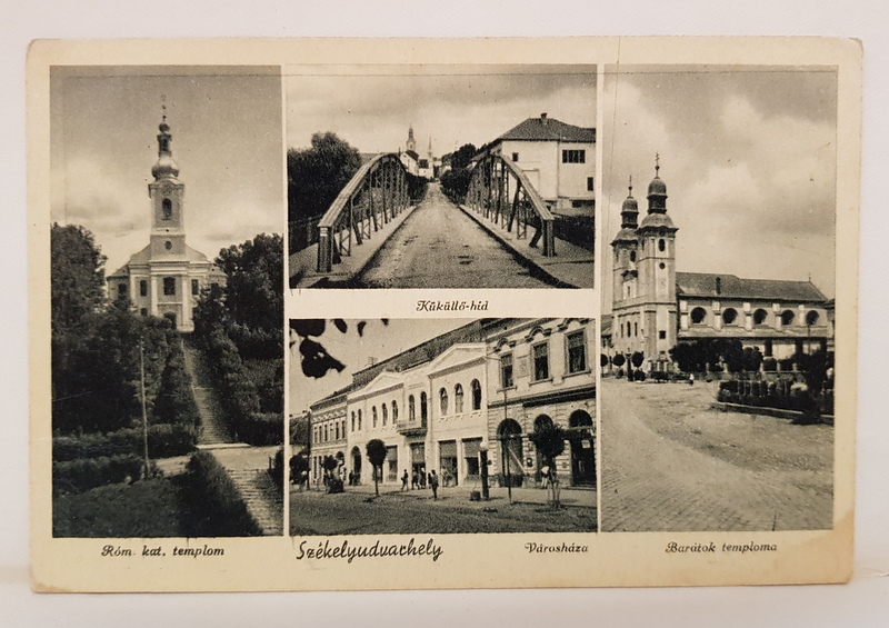 ODORHEIU SECUIESC , IMAGINI DIN ORAS , CARTE POSTALA ILUSTRATA , INTERBELICA