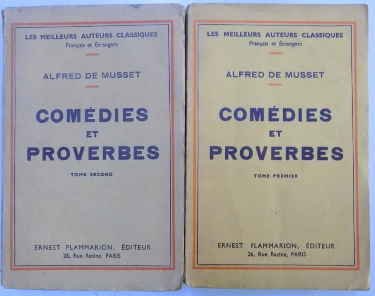 OEUVRES. COMEDIES ET PROVERBES par ALFRED DE MUSSET,  VOL I-II PARIS