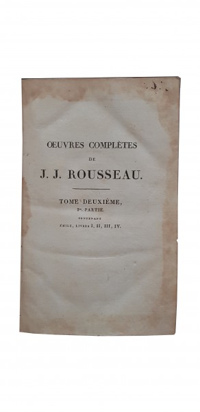 OEUVRES COMPLETES DE JEAN-JACQUES ROUSSEAU , TOME DEUXIEME , 1817