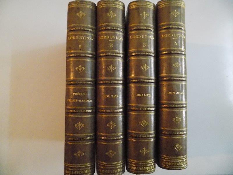 OEUVRES COMPLETES DE LORD BYRON, NOUVELLE EDITION, VOL I-IV  1863