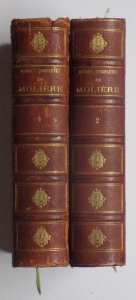OEUVRES COMPLETES DE MOLIERE , ORNATA CU 10 GRAVURI COLORATE, VOL I--II PARIS 1885