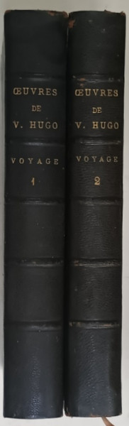 OEUVRES COMPLETES de VICTOR HUGO , VOYAGE : LE RHIN  , VOL. I - II , gravures a l 'eau forte d ápres FRANCOIS FLAMENG , 1906