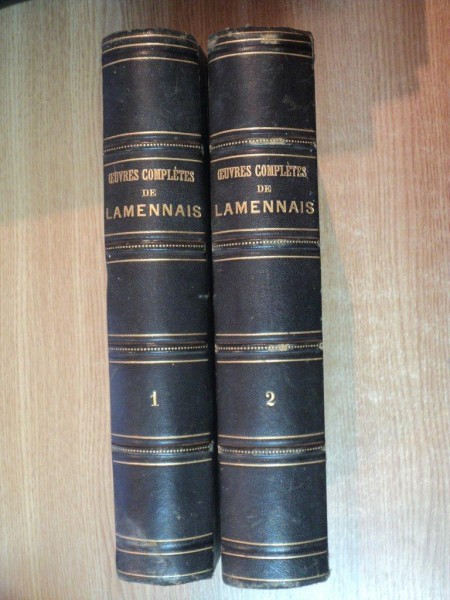 OEUVRES COMPLETES , VOL. I - II de F. DE LA MENNAIS , Bruxelles 1839