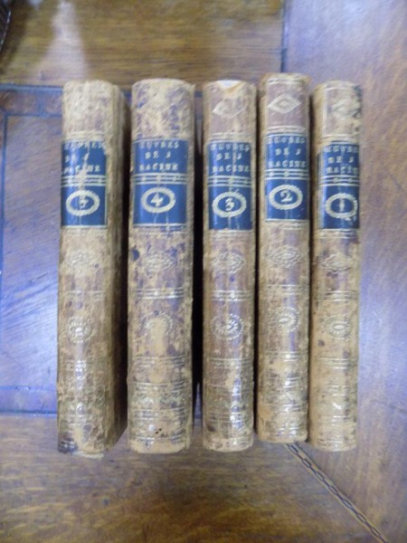 Oeuvres de Jean Racine, Editie noua 8 vol, in 5 tomuri, Paris 1798