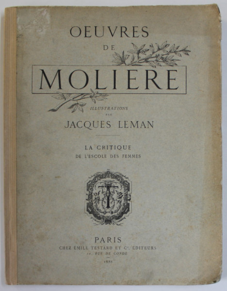 OEUVRES DE MOLIERE , illustrations par JACQUES LEMAN , 1888