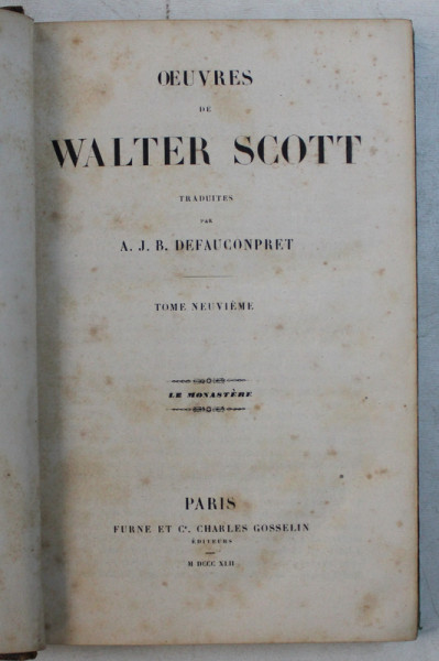 OEUVRES de WALTER SCOTT , 1842