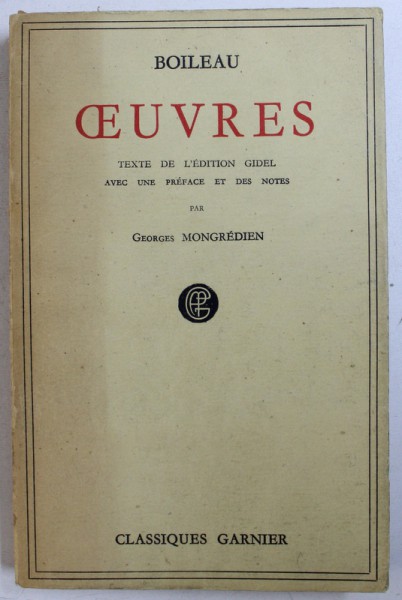 OEUVRES par BOILEAU , 1952
