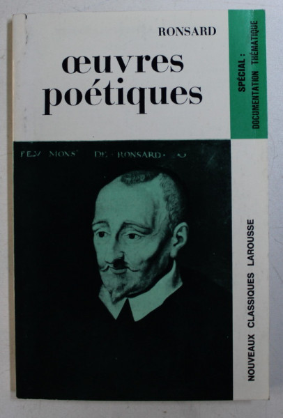 OEUVRES POETIQUES par RONSARD , 1972