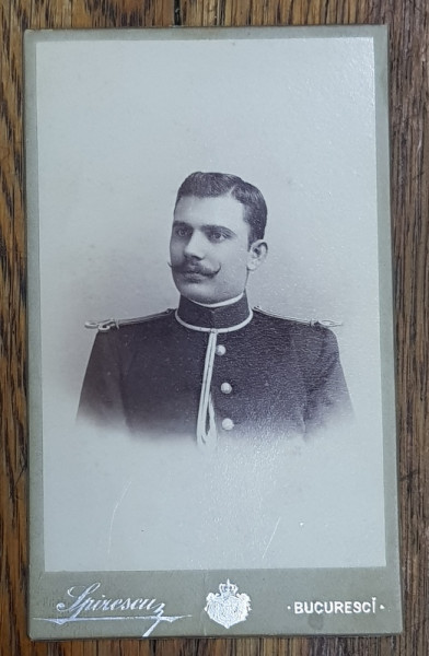 OFITER , FOTOGRAFIE TIP C.D.V. , FOTOGRAF I. SPIRESCU , BUCURESTI , PE SUPORT  DE CARTON , CCA. 1900