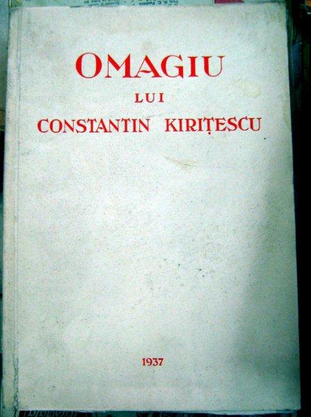 Omagiu lui Constantin Kiritiescu 