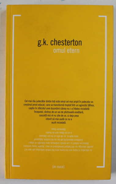 OMUL ETERN de G. K. CHESTERTON , 2016
