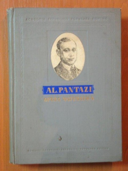 OPERA MATEMATICA A LUI ALEXANDRU PANTAZI , 1956