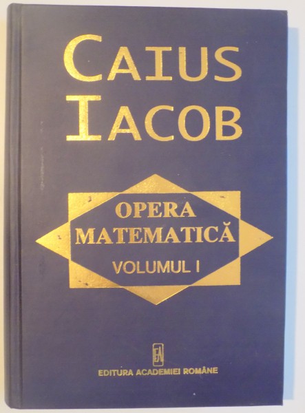 OPERA MATEMATICA , VOL I de CAIUS IACOB , 2000