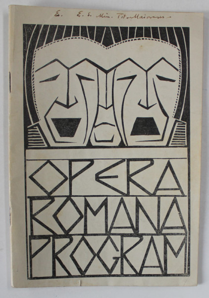 OPERA ROMANA , PROGRAM , STAGIUNEA 1929 -1930