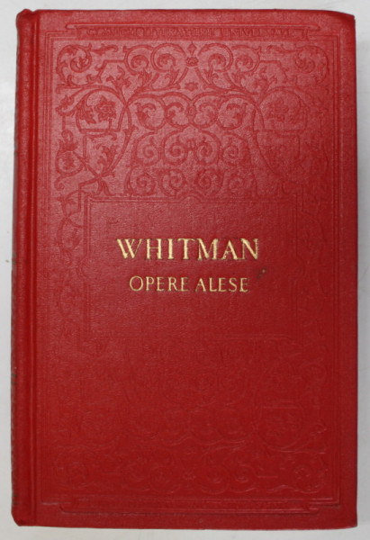 OPERE ALESE de WALT WHITMAN , 1956 *EDITIE CARTONATA