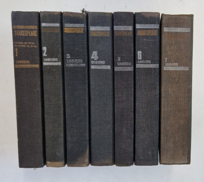 OPERE COMPLETE , VOLUMELE I - VII de WILLIAM SHAKESPEARE , 1982 - 1988 * LIPSA SUPRACOPERTA