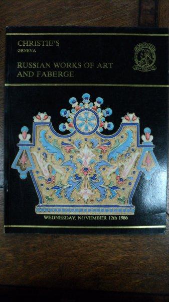 Opere de arta Rusia si Faberge, Catalog Licitatie Christies, Geneva 1986