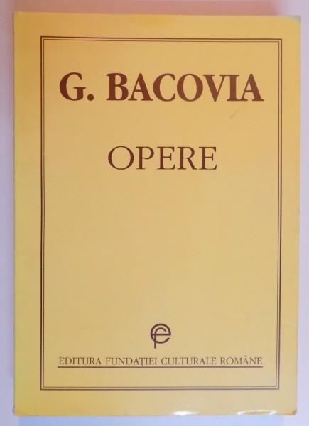 OPERE de G. BACOVIA , 1994