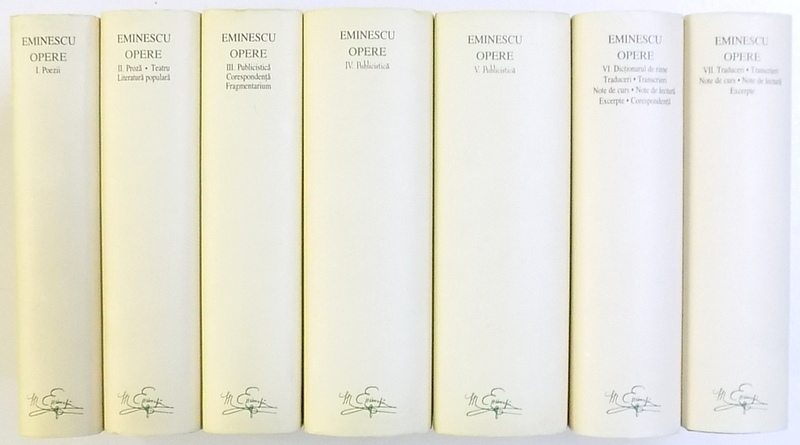 OPERE de MIHAI EMINESCU , VOL. I - VII , editie ingrijita de D. VATAMANIUC ,  EDITIE DE LUX , 1999 - 2003