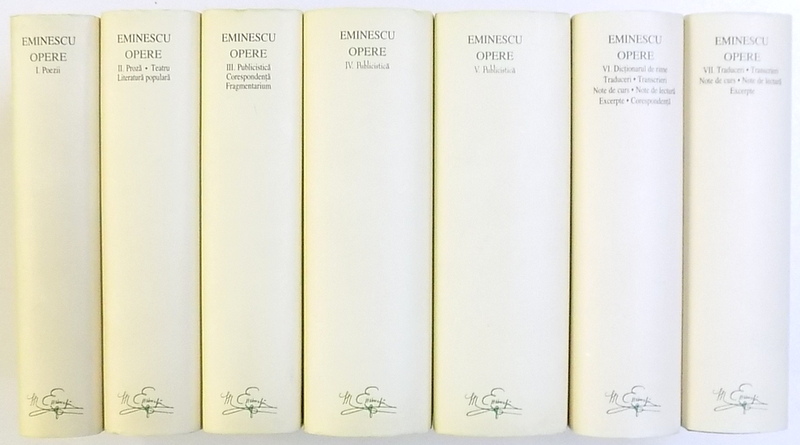 OPERE de MIHAI EMINESCU , VOL. I - VII , editie ingrijita de D. VATAMANIUC ,  EDITIE DE LUX , 1999 - 2003