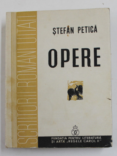 OPERE de STEFAN PETICA , 1938