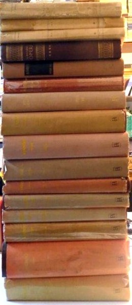 OPERE VOL. I - XVI de MIHAI EMINESCU , EDITIE INGRIJITA DE PERPESSICIUS , VOL I CONTINE DEDICATIA AUTORULUI , 1939 - 1989