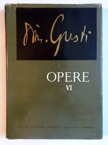 OPERE , VOL. VI de D. GUSTI , 1977