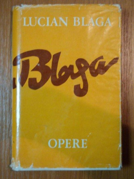 OPERE , VOL. VI , HRONICUL SI CANTECUL VARSTELOR de LUCIAN BLAGA , BUC. , 1979