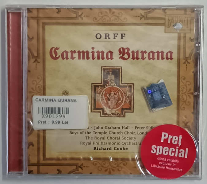 ORFF , CARMINA BURANA , ROYAL PHILARMONIC ORCHESTRA , ROYAL CHORAL SOCIETY , LONDON , ANII '2000 , CD AUDIO SIGILAT