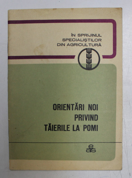 ORIENTARI NOI PRIVIND TAIERILE LA POMI de GH. STANCIU ..ST. CATAVELA , 1967