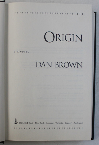 ORIGIN by DAN BROWN , 2017